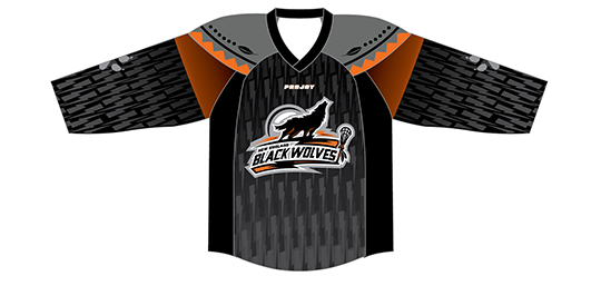 NLL Jersey New England Black Wolves Black Front
